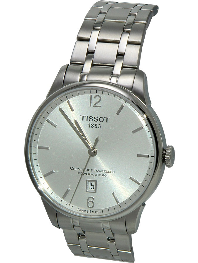 Tissot Chemin Des Tourelles Powermatic 80 Silver Dial Silver Steel Strap Watch For Men - T099.407.11.037.00 Buy Now By Tissot