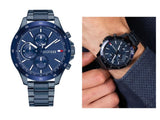Tommy Hilfiger Bank Quartz Blue Dial Blue Steel Strap Watch for Men - 1791720 Buy Now By Tommy Hilfiger