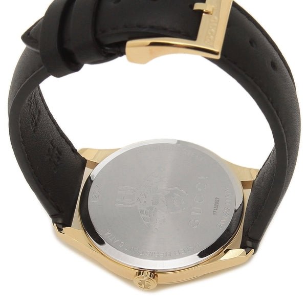 Gucci G-Timeless Mother of Pearl Dial Black Leather Strap Watch For Women - YA126589 Buy Now By Gucci
