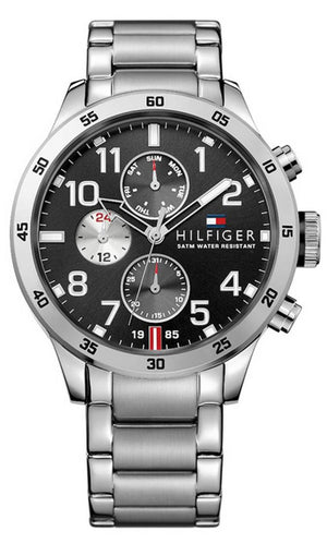 Tommy Hilfiger Cool Sport Multifunction Black Dial Silver Steel Strap Watch for Men - 1791141 Buy Now By Tommy Hilfiger