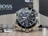 Hugo Boss Ocean Edition Black Dial Silver Mesh Bracelet Watch for Men - 1513701 Buy Now By Hugo Boss