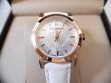 Burberry The City White Dial White Leather Strap Watch for Women - BU9209 Buy Now By Burberry