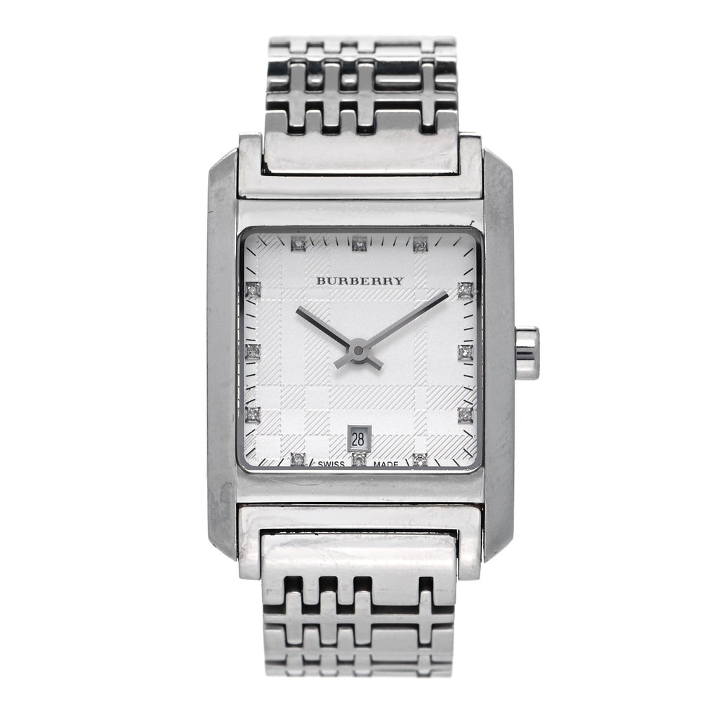 Burberry Heritage Diamond White Dial Silver Stainless Steel Strap Watch for Women - BU1583 Buy Now By Burberry