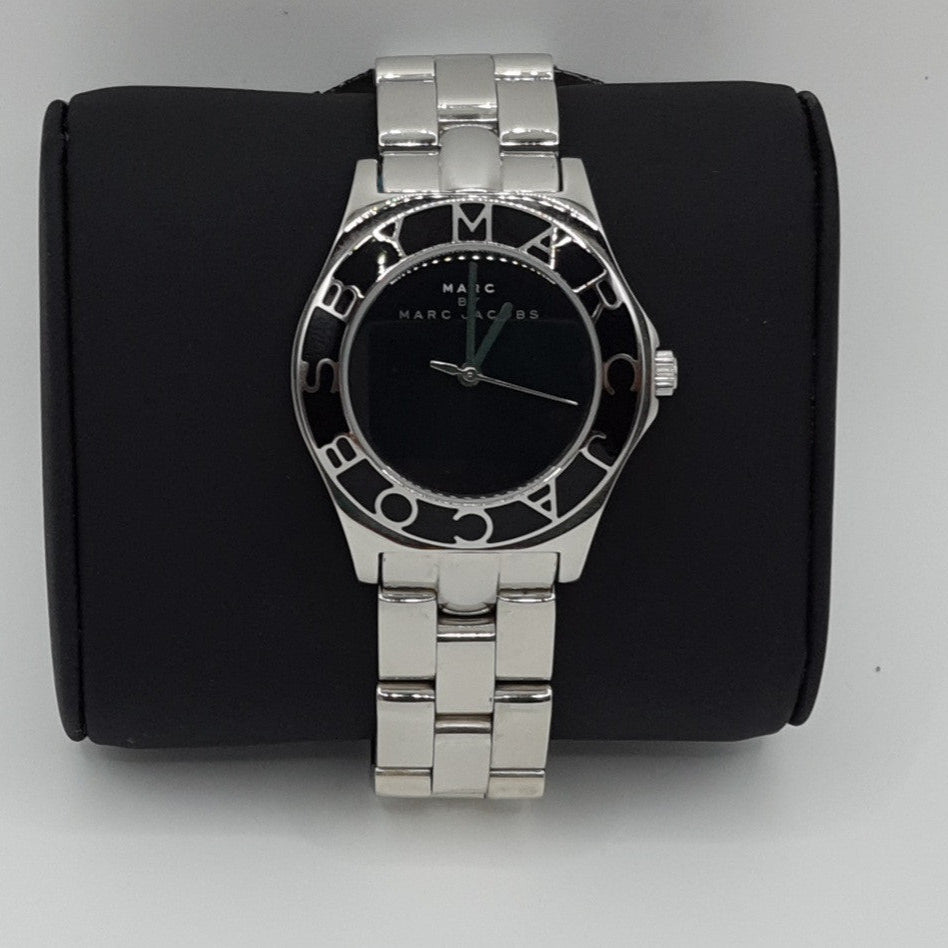 Marc Jacobs Blade Black Dial Silver Steel Strap Watch for Women - MBM3058 Buy Now By Marc Jacobs