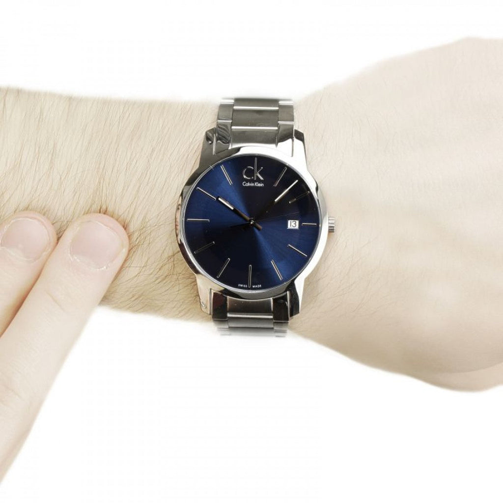 Calvin Klein City Blue Dial Silver Steel Strap Watch for Men - K2G2114N Buy Now By Calvin Klein