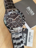 Hugo Boss Hero Black Dial Black Steel Strap Watch for Men - 1513754 Buy Now By Hugo Boss