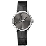 Calvin Klein Grey Dial Black Leather Strap Watch for Women - K2Y2Y1CU Buy Now By Calvin Klein
