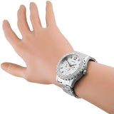 Guess Dazzler Diamonds Silver Dial Silver Steel Strap Watch for Women - W0335L1 Buy Now By Guess