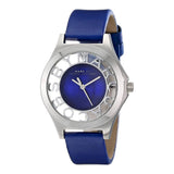 Marc Jacobs Henry Skeleton Blue Dial Blue Leather Strap Watch for Women - MBM1337 Buy Now By Marc Jacobs