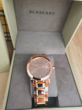 Burberry The City Rose Gold Dial Rose Gold Steel Strap Watch for Women - BU9034 Buy Now By Burberry