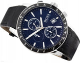 Hugo Boss Rafale Chronograph Quartz Blue Dial Black Leather Strap Watch For Men - HB1513391 Buy Now By Hugo Boss