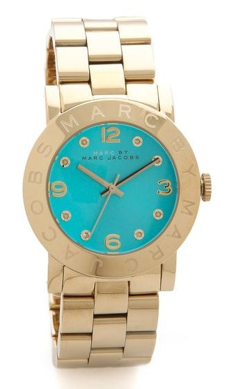 Marc Jacobs Amy Green Dial Gold Steel Strap Watch for Women - MBM8624 Buy Now By Marc Jacobs