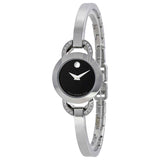 Movado Rondiro Diamonds Black Dial Silver Steel Strap Watch For Women - 0606798 Buy Now By Movado