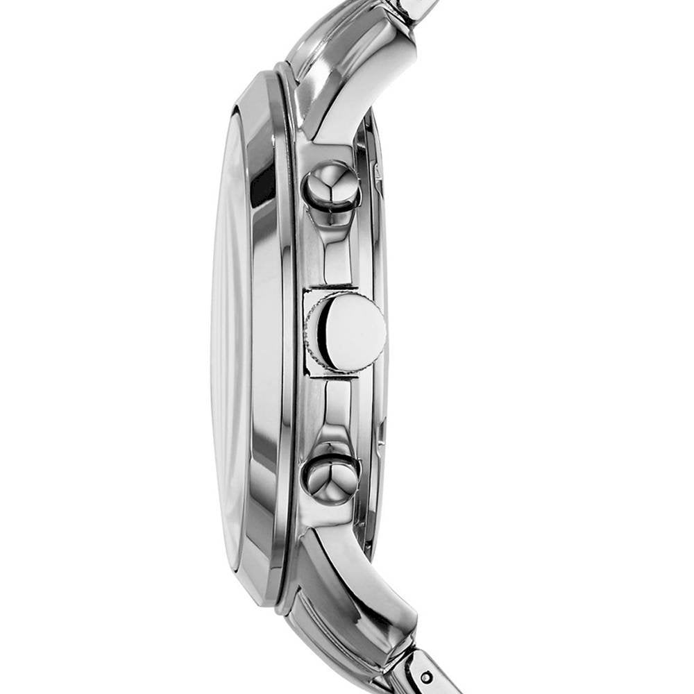 Fossil Grant Chronograph Black Dial Silver Steel Strap Watch for Men - FS4994 Buy Now By Fossil