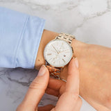 Tommy Hilfiger Jenna Quartz White Dial Rose Gold Steel Strap Watch for Women - 1782070 Buy Now By Tommy Hilfiger