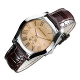 Emporio Armani Classic Quartz Beige Dial Brown Leather Strap Watch For Men - AR0646 Buy Now By Emporio Armani