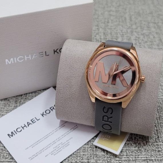 Michael Kors Janelle Three Hand Grey Dial Grey Rubber Strap Watch For Women - MK7314 Buy Now By Michael Kors
