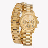 Michael Kors Runway Chronograph Analog Gold Dial Gold Steel Strap Watch for Women - MK7452 Buy Now By Michael Kors