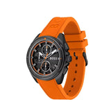 Hugo Boss Volane Black Dial Orange Silicone Strap Watch for Men - 1513957 Buy Now By Hugo Boss