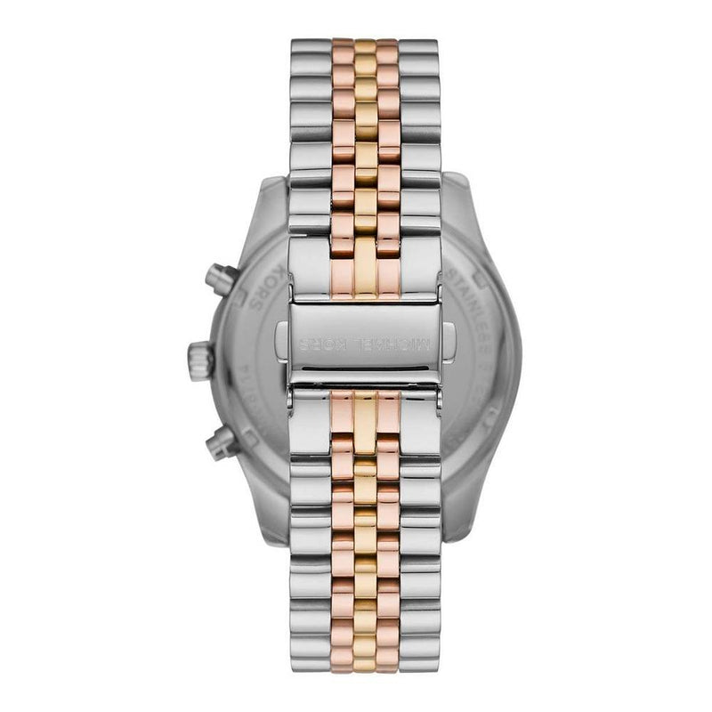 Michael Kors Lexington Chronograph Crystals Black Dial Two Tone Steel Strap Watch for Men - MK8714 Buy Now By Michael Kors