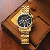 Michael Kors Lexington Chronograph Black Dial Gold Steel Strap Watch for Men - MK8286 Buy Now By Michael Kors