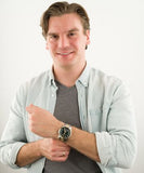 Michael Kors Lexington Quartz Green Dial Two Tone Steel Strap Watch For Men - MK9063 Buy Now By Michael Kors