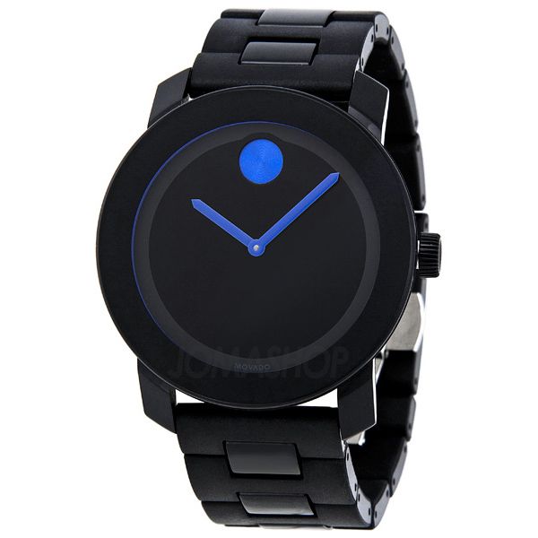 Movado Bold TR90 Black Dial Black Steel Strap Watch for Men - 3600099 Buy Now By Movado