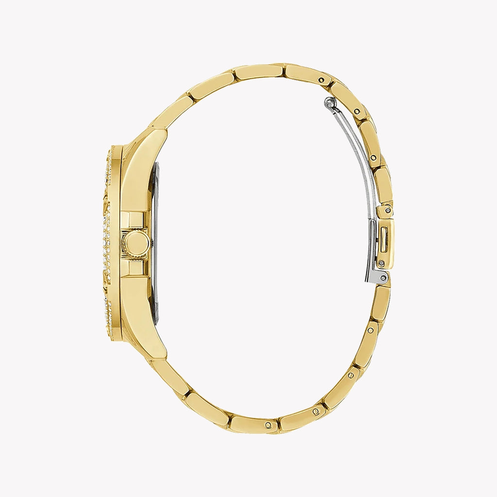 Guess Sol Chronograph Gold Dial Gold Steel Strap Watch For Women - GW0483L2 Buy Now By Guess