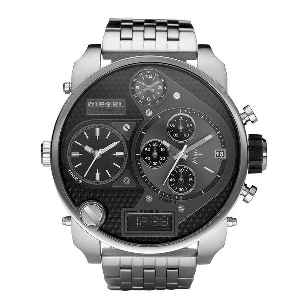 Diesel Mr Daddy 1.0 Black Dial Stainless Steel Stainless Watch For Men - DZ7221 Buy Now By Diesel