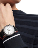 Emporio Armani Chronograph Quartz Grey Dial Black Leather Strap Watch For Men - AR11174 Buy Now By Emporio Armani