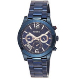 Fossil Perfect Boyfriend Multifunction Blue Dial Blue Steel Strap Watch for Women - ES4093 Buy Now By Fossil