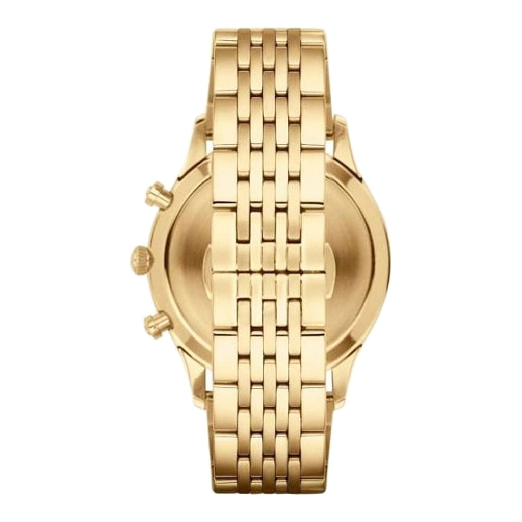 Emporio Armani Classic Chronograph Black Dial Gold Steel Strap Watch For Men - AR1893 Buy Now By Emporio Armani