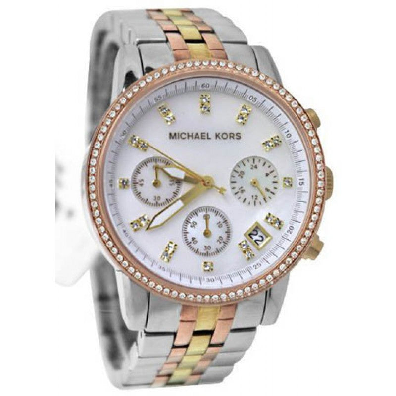 Michael Kors Ritz White Dial Two Tone Steel Strap Watch for Women - MK5650 Buy Now By Michael Kors