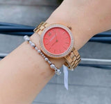 Swarovski Daytime Quartz Coral Dial Rose Gold Steel Strap Watch for Women - 5182250 Buy Now By Swarovski