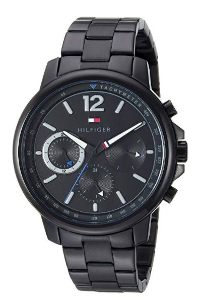 Tommy Hilfiger London Chronograph Black Dial Black Steel Strap Watch for Men - 1791529 Buy Now By Tommy Hilfiger