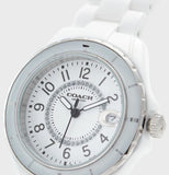 Coach Preston White Dial White Steel Strap Watch for Women - 14503462 Buy Now By Coach