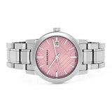 Burberry The City Pink Dial Silver Steel Strap Watch for Women - BU9124 Buy Now By Burberry