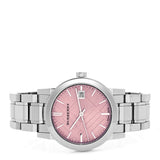Burberry The City Pink Dial Silver Steel Strap Watch for Women - BU9124 Buy Now By Burberry