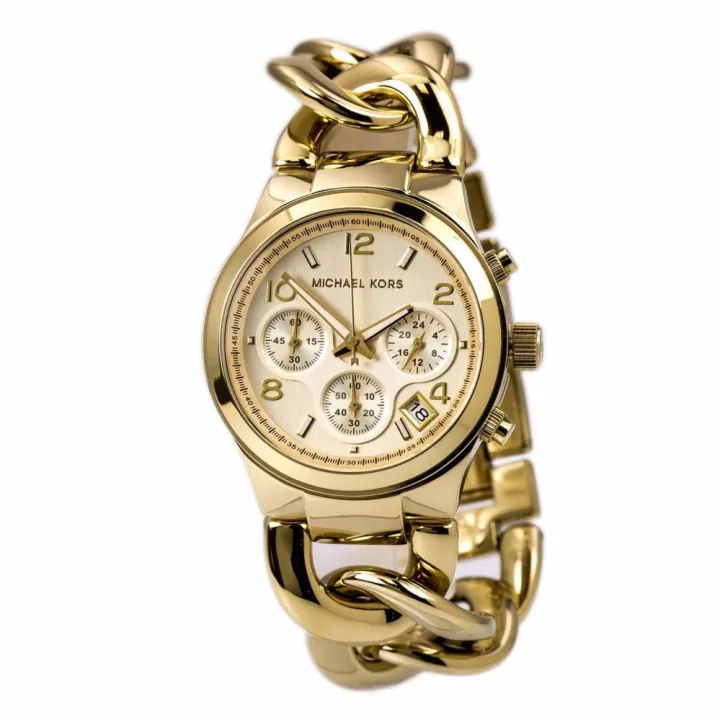 Michael Kors Runway Twist Gold Dial Gold Stainless Steel Strap Watch for Women - MK3131 Buy Now By Michael Kors