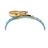 Versace Medusa Lock Icon Quartz White Dial Blue Leather Strap Watch for Women - VEDW00419 Buy Now By Versace