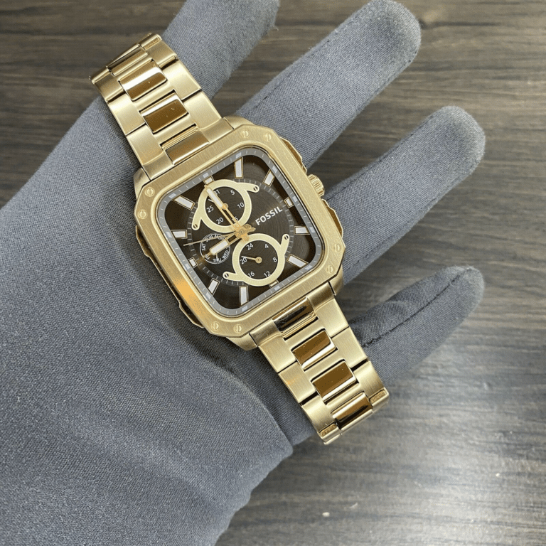 Fossil Inscription Multifunction Black Dial Gold Steel Strap Watch for Men - BQ2656 Buy Now By Fossil