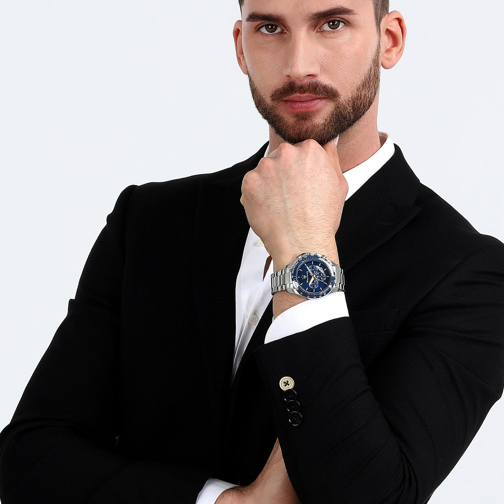 Maserati Traguardo Chronograph Modena Edition Blue Dial Silver Steel Strap Watch For Men - R8871612039 Buy Now By Maserati