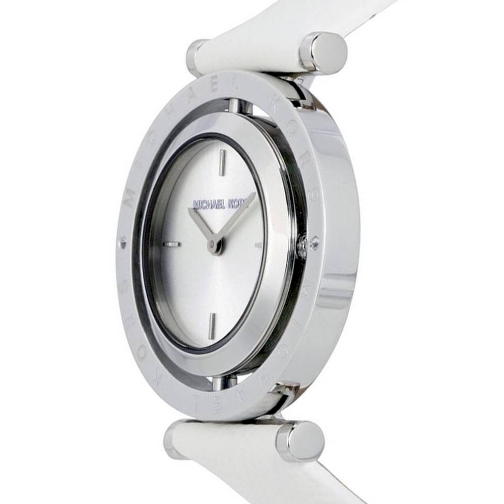 Michael Kors Averi Silver Dial White Leather Strap Watch for Women - MK2524 Buy Now By Michael Kors