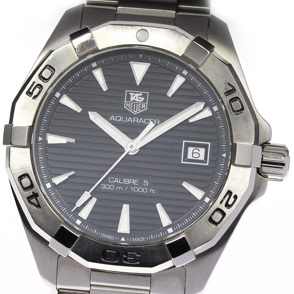 Tag Heuer Aquaracer Automatic Black Dial Silver Steel Strap Watch for Men - WAY2110.BA0928 Buy Now By Tag Heuer