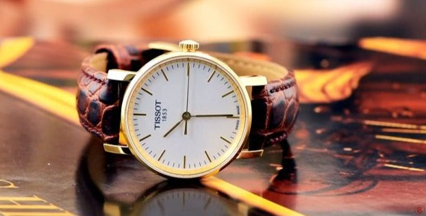 Tissot Everytime Desire Small White Dial Maroon Leather Strap Watch For Women - T109.210.36.031.00 Buy Now By Tissot