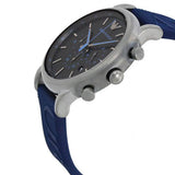 Emporio Armani Luigi Chronograph Black Dial Blue Rubber Strap Watch For Men - AR11023 Buy Now By Emporio Armani