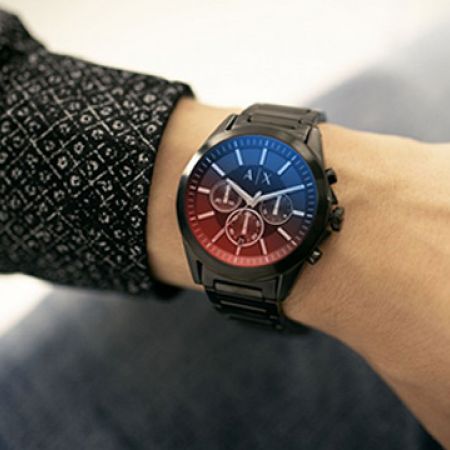 Armani Exchange Drexler Chronograph Black Dial Black Steel Strap Watch For Men - AX2615 Buy Now By Armani Exchange