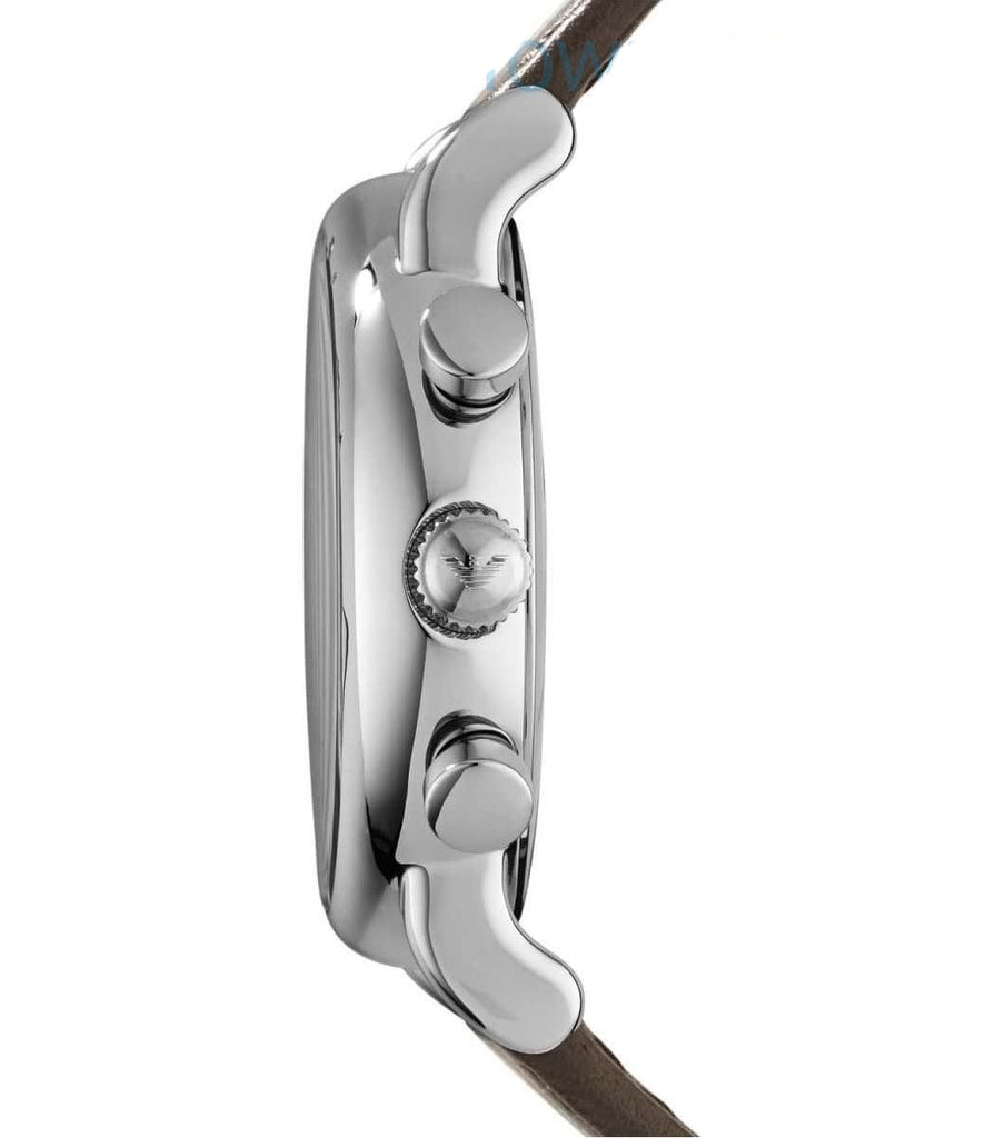 Emporio Armani Classic Chronograph Brown Dial Brown Leather Strap Watch For Men - AR1734 Buy Now By Emporio Armani