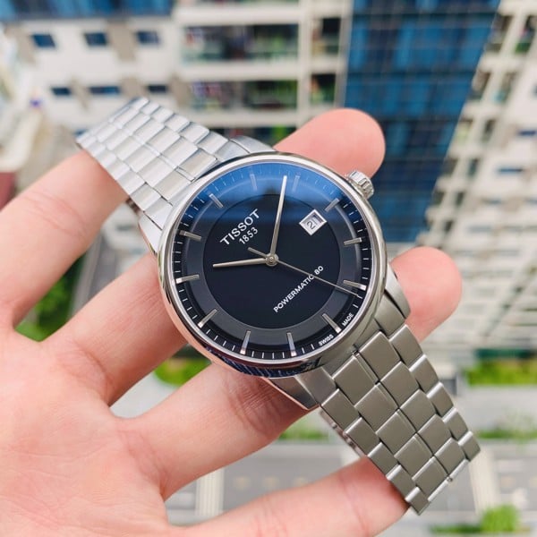 Tissot Luxury Powermatic 80 Black Dial Silver Steel Strap Watch For Men - T086.407.11.051.00 Buy Now By Tissot