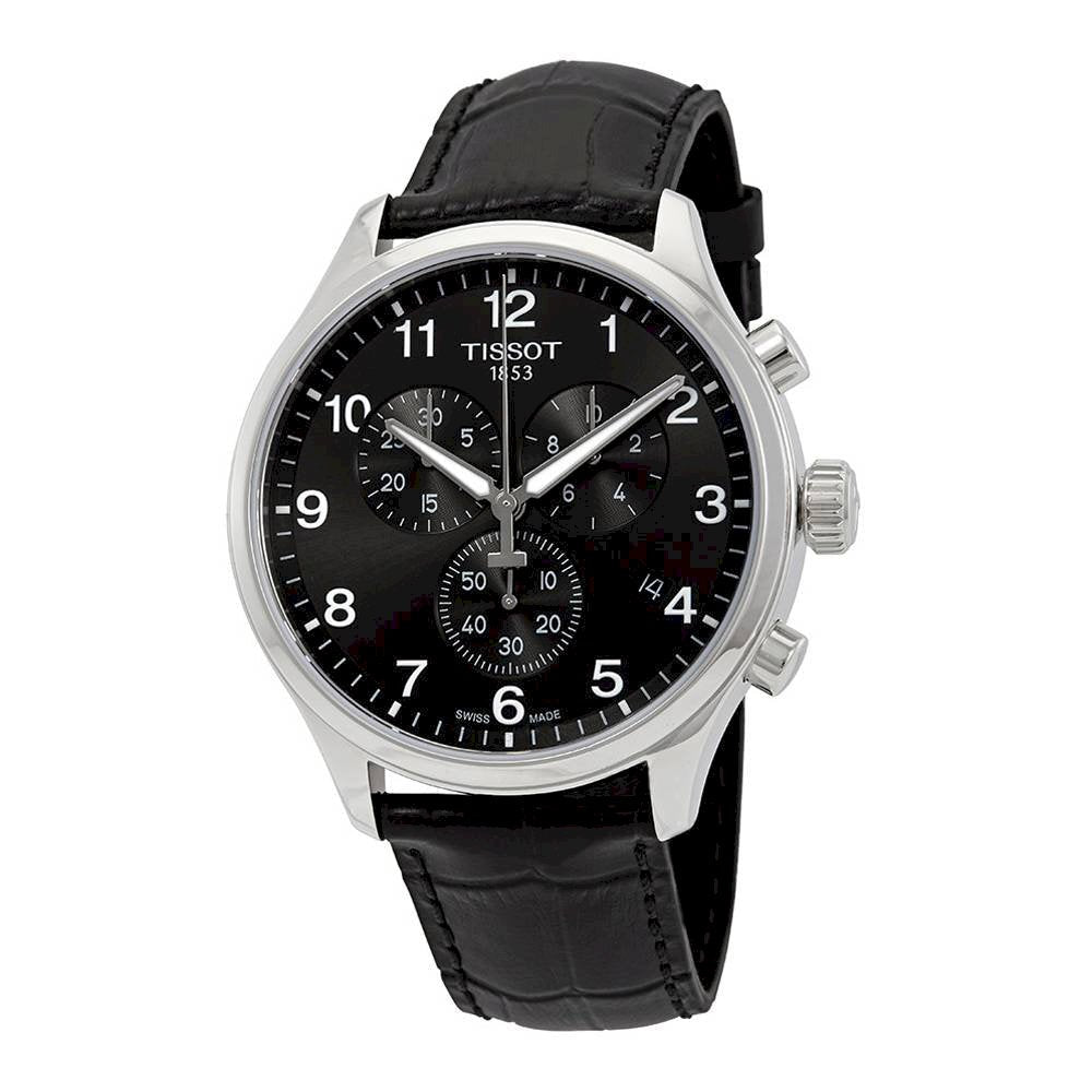 Tissot Chrono XL Classic Black Dial Black Leather Strap Watch For Men - T116.617.16.057.00 Buy Now By Tissot